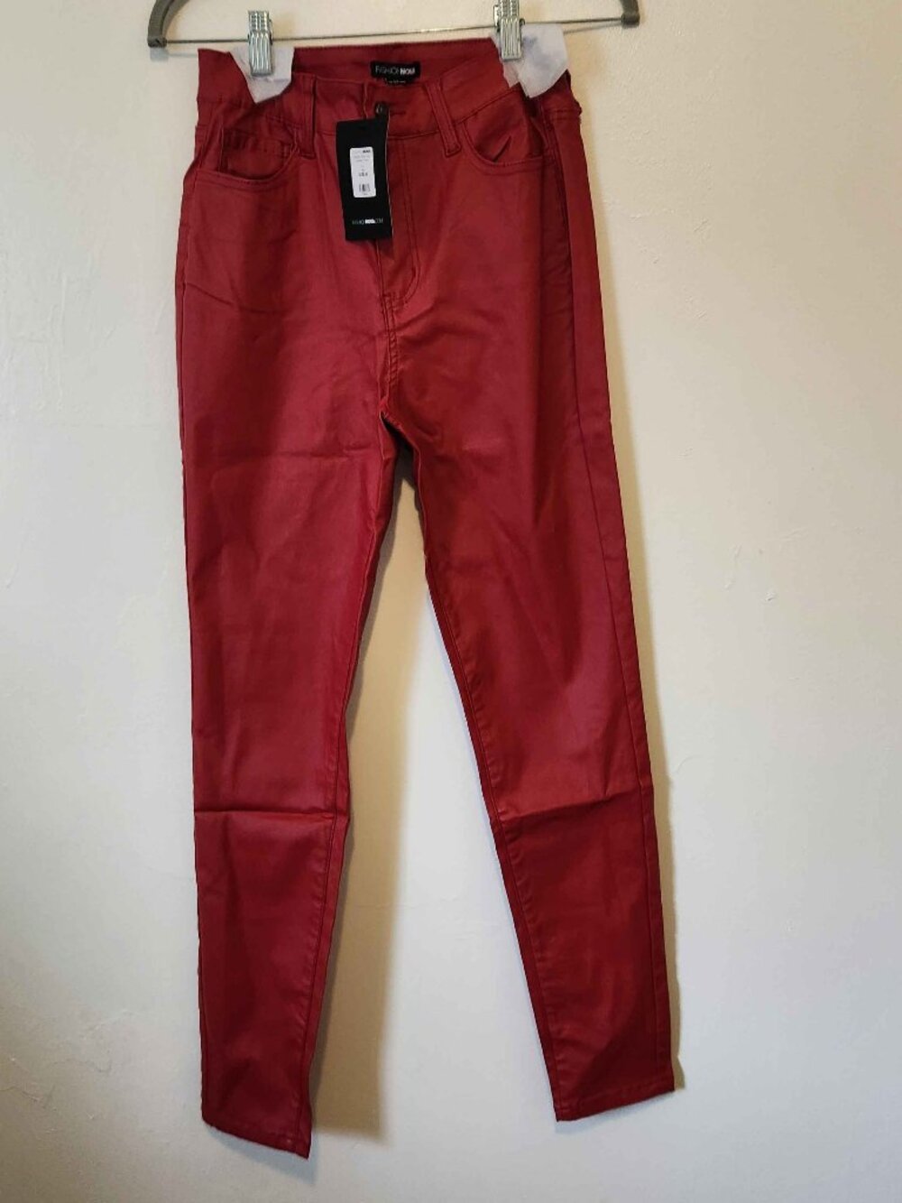 Double Dare Faux Leather Pants - Red